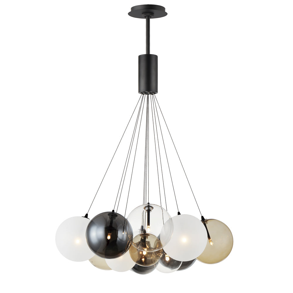 Burst LED Pendant Light in Black/Multicolor(12-Light).