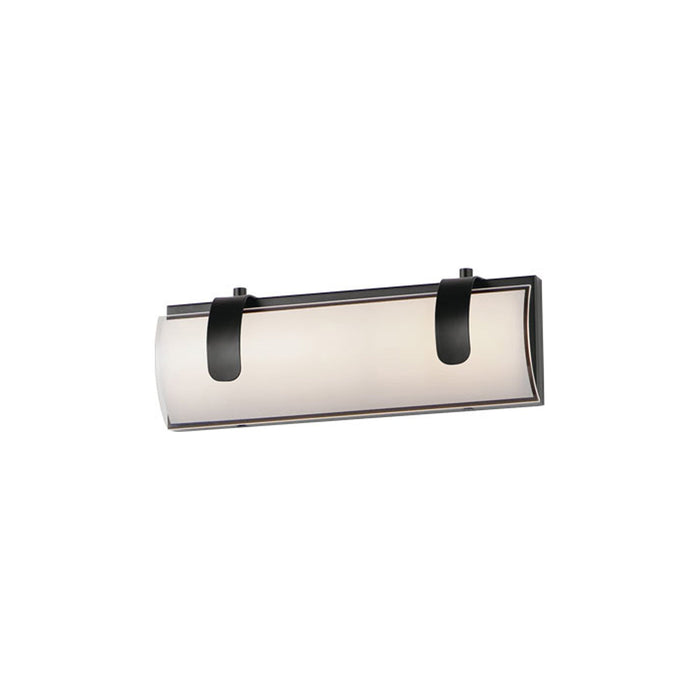 Clutch LED Vanity Wall Light in Black (13-Inch).