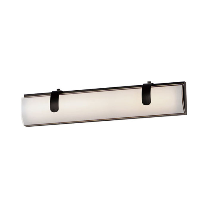 Clutch LED Vanity Wall Light in Black (22-Inch).