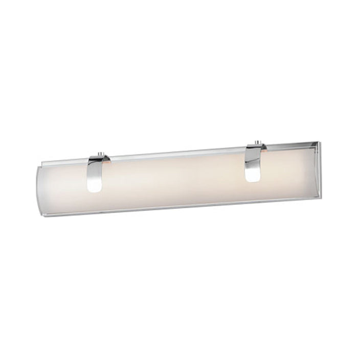 Clutch LED Vanity Wall Light in Polished Chrome (22-Inch).