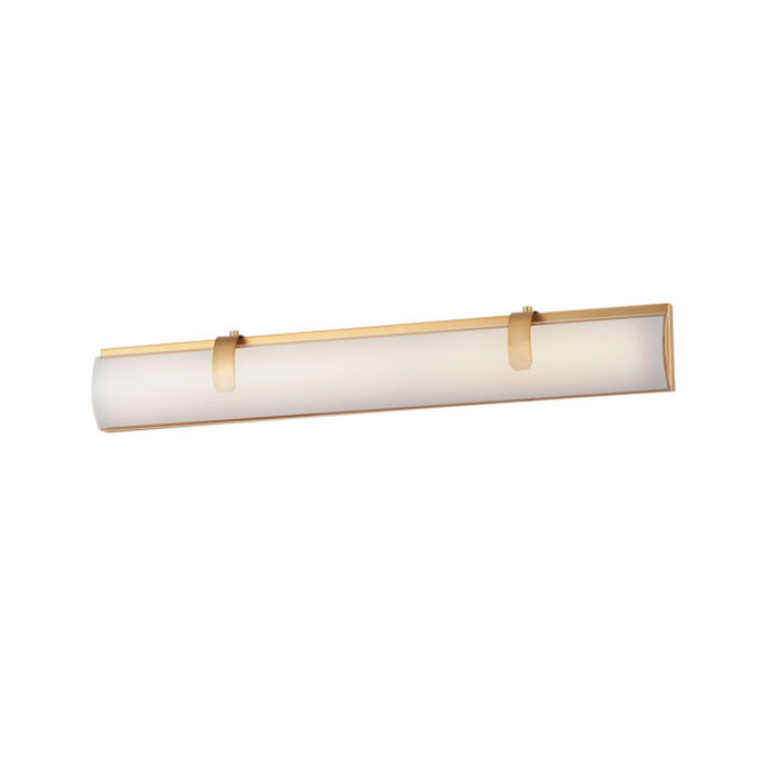 Clutch LED Vanity Wall Light in Gold (30-Inch).