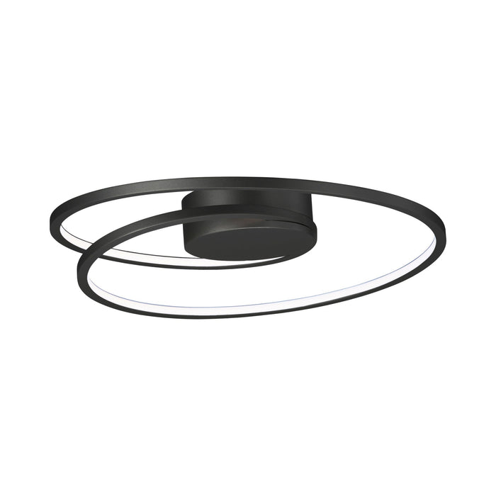 Cycle LED Flush Mount Ceiling Light in Black (18-Inch).