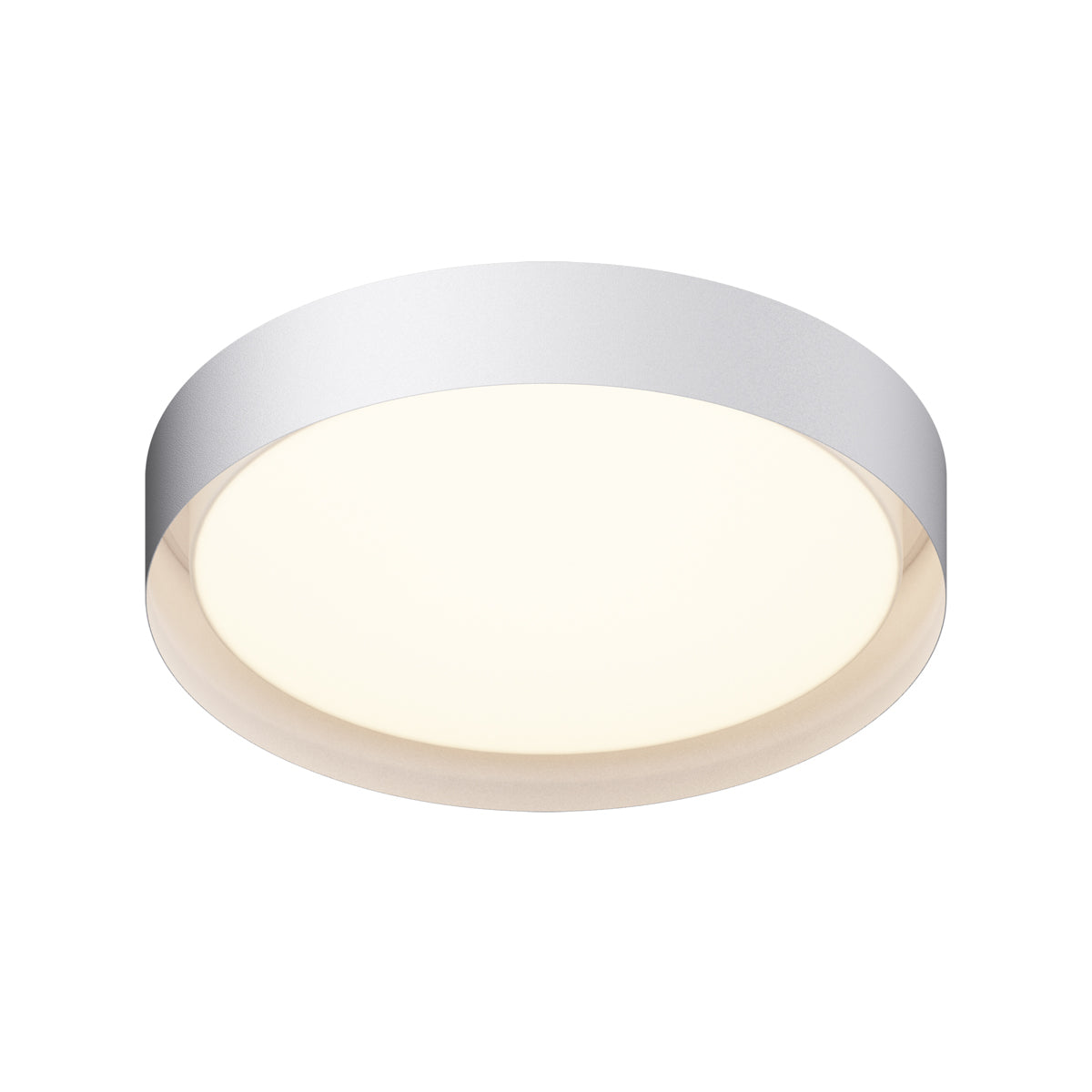 Echo LED Flush Mount Ceiling Light in White.