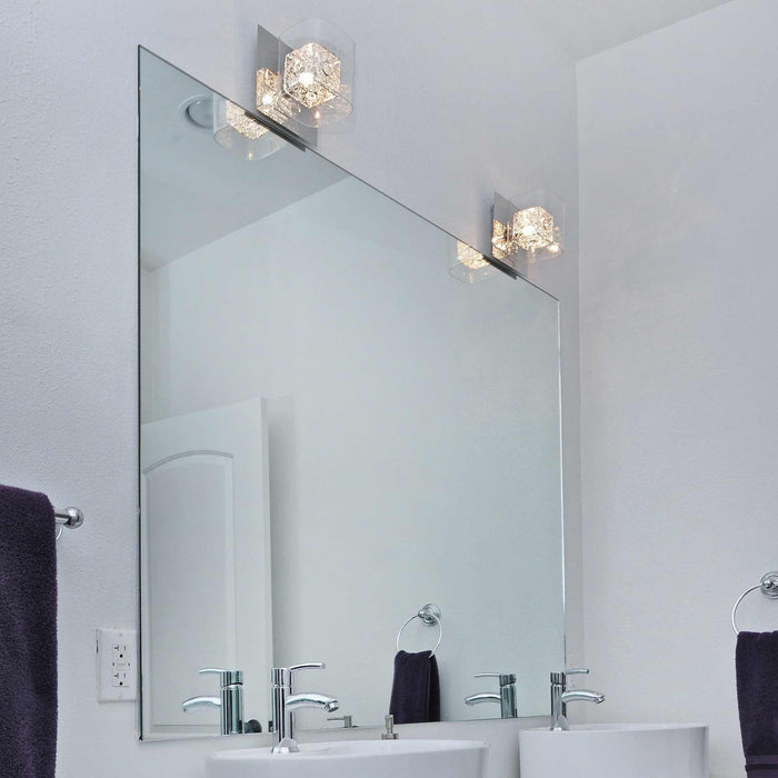 Gem LED Bath Vanity Light in bathroom.
