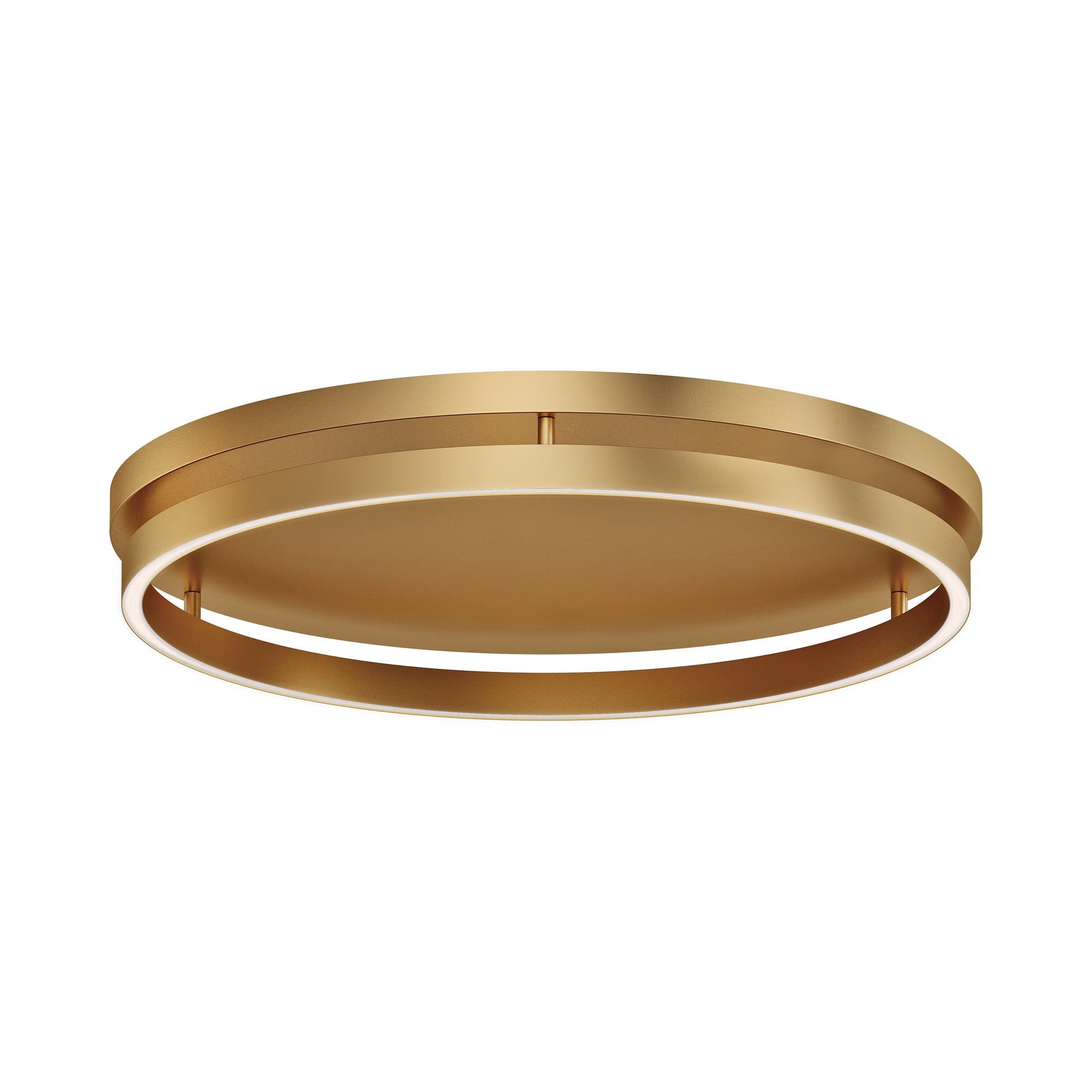 Groove LED Flush Mount Ceiling Light in Gold.