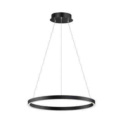 Groove LED Pendant Light in Black (23.5-Inch).