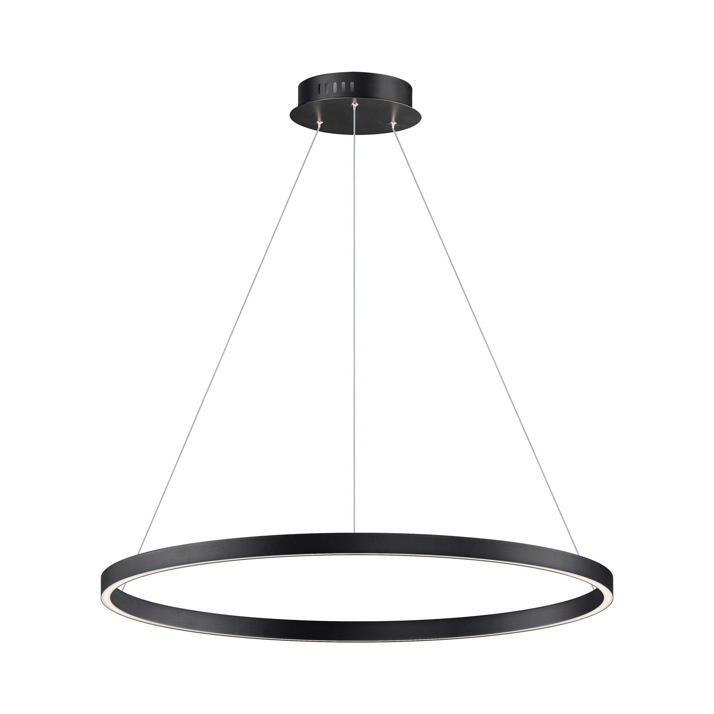 Groove LED Pendant Light in Black (31.5-Inch).