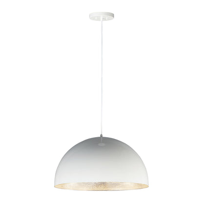 Hemisphere LED Pendant Light in Gloss White (Large).