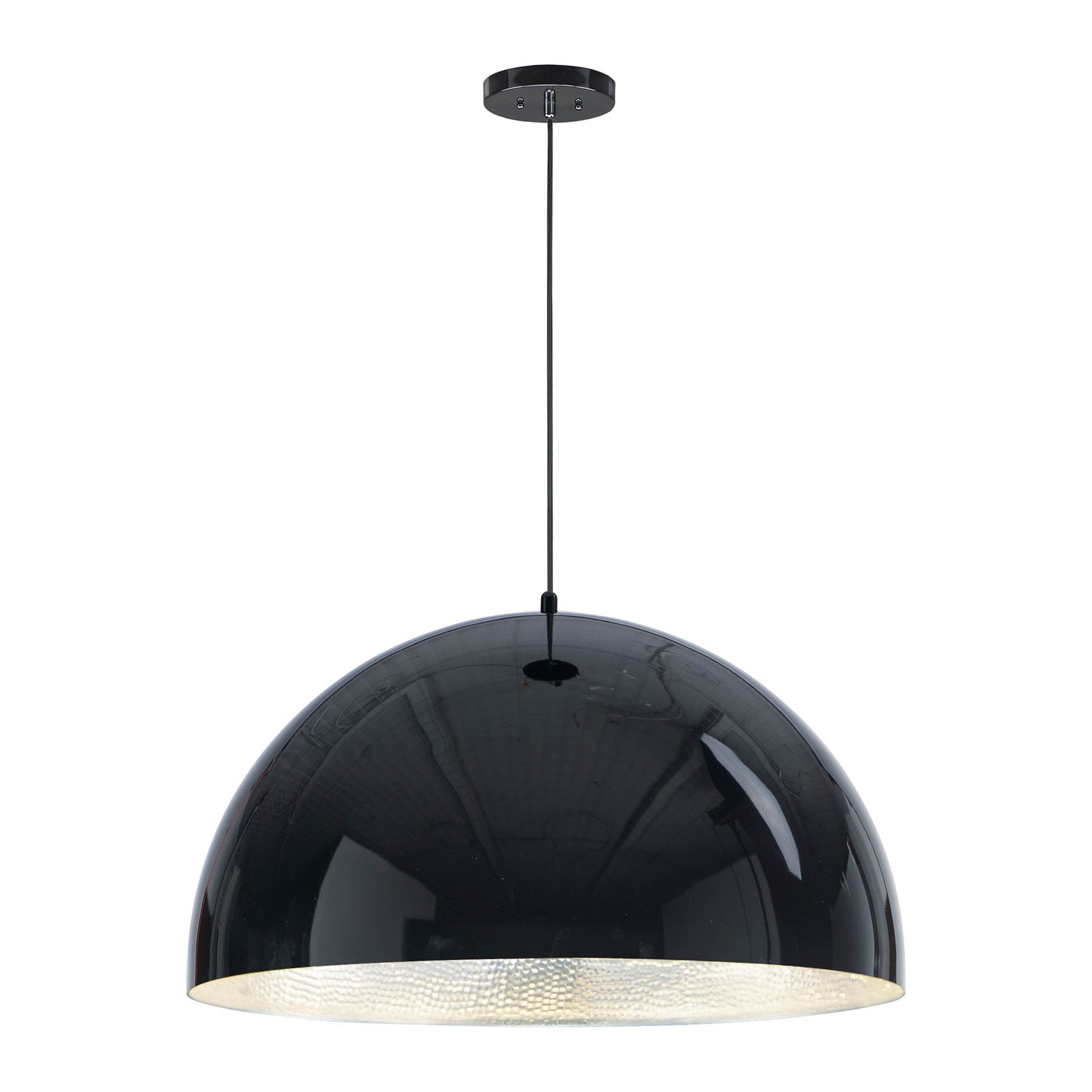 Hemisphere LED Pendant Light in Gloss Black (X-Large).