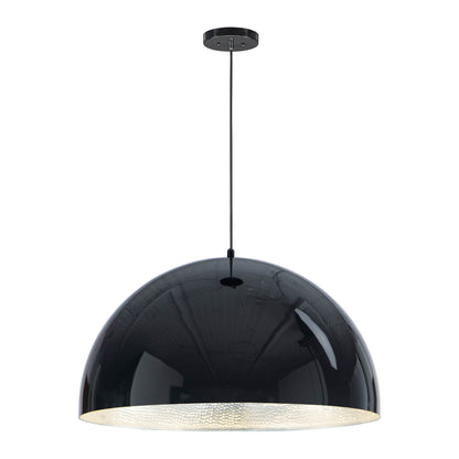 Hemisphere LED Pendant Light in Gloss Black (X-Large).