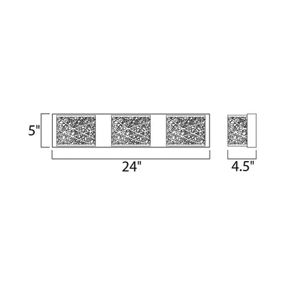 Inca Bath Vanity Light - line drawing.