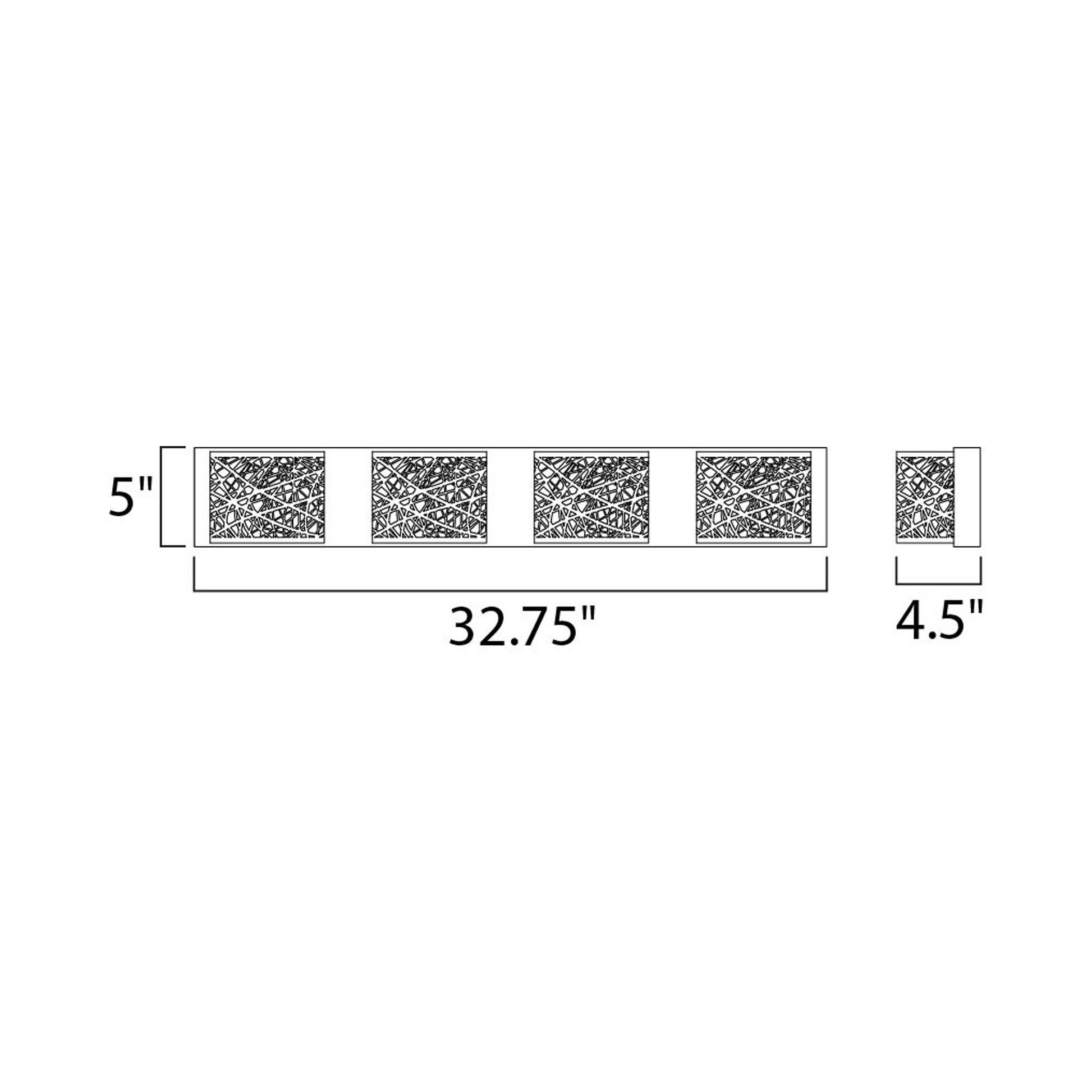 Inca Bath Vanity Light - line drawing.