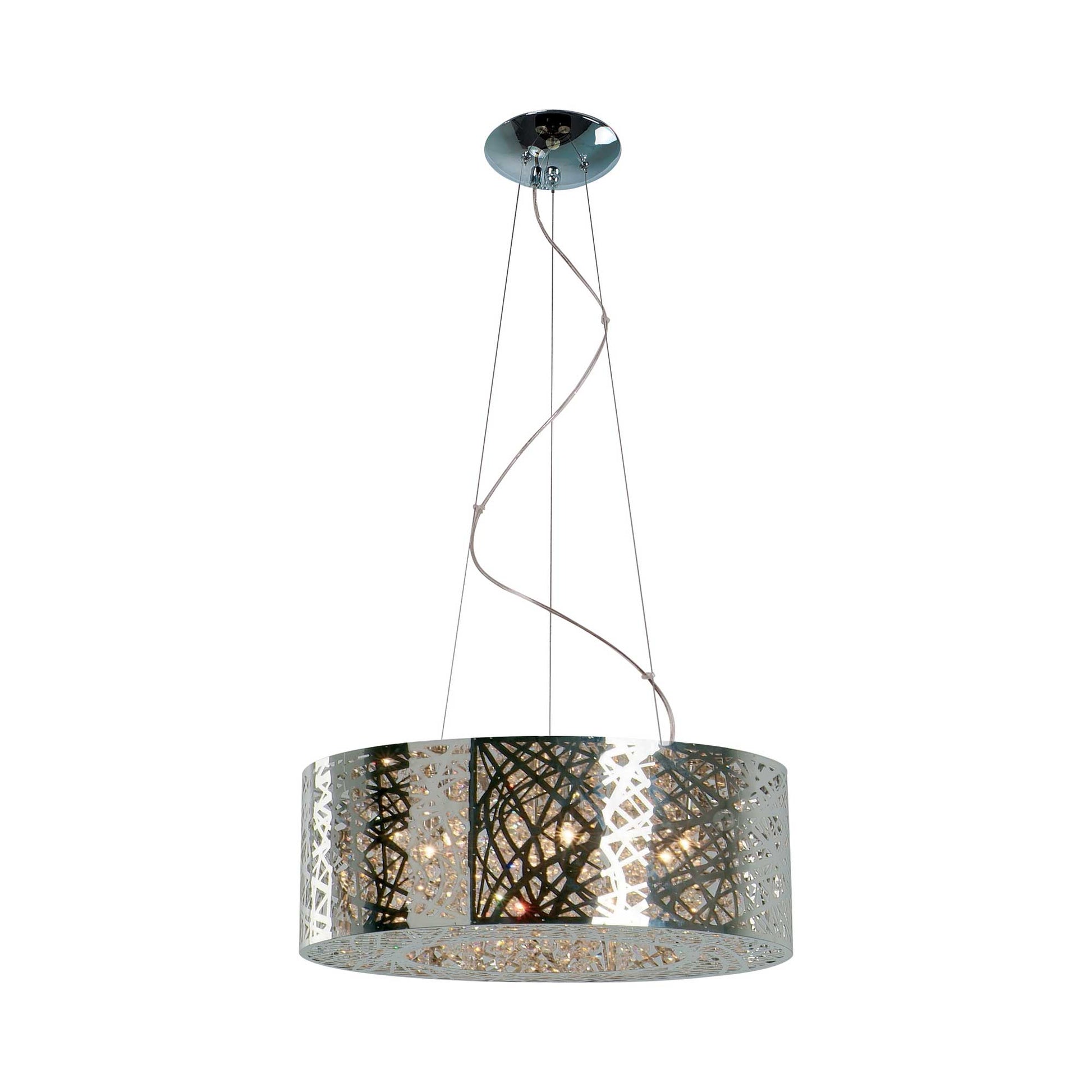 Inca Pendant Light in Polished Chrome (9-Light).