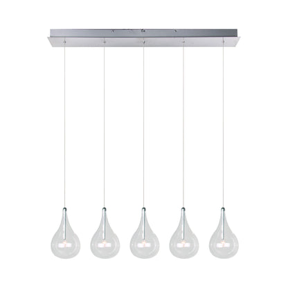 Larmes Linear Pendant Light in Xenon (5-Light).