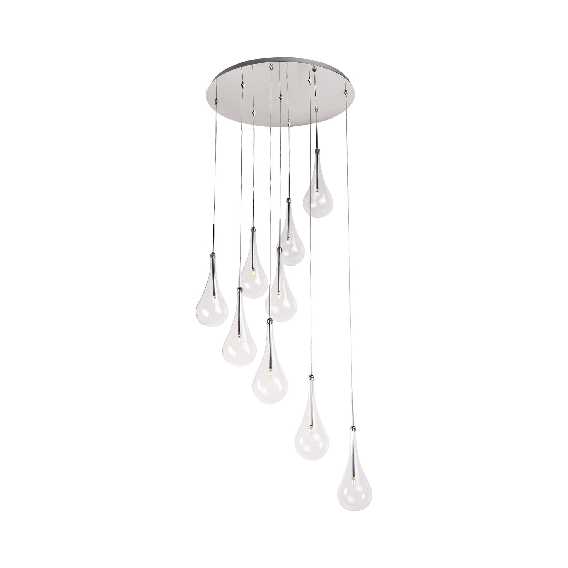 Larmes Round Multi-Light Pendant Light.