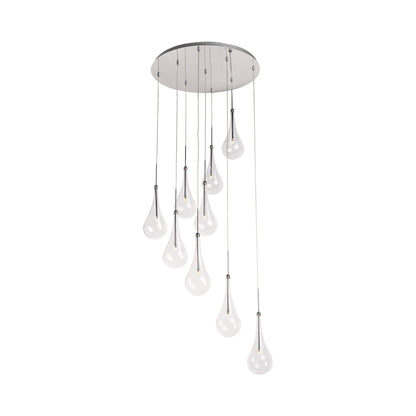 Larmes Round Multi-Light Pendant Light.