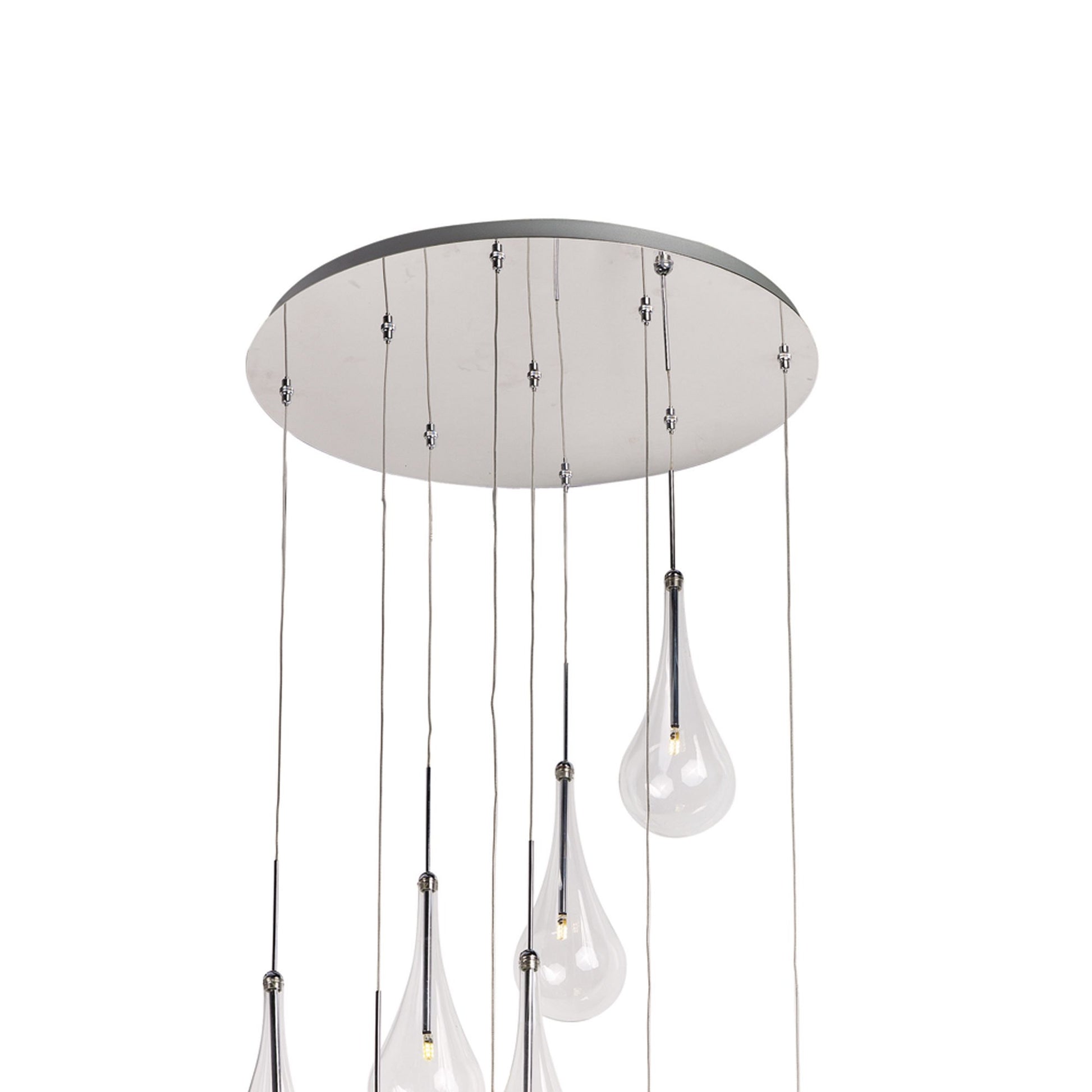 Larmes Round Multi-Light Pendant Light in Detail.