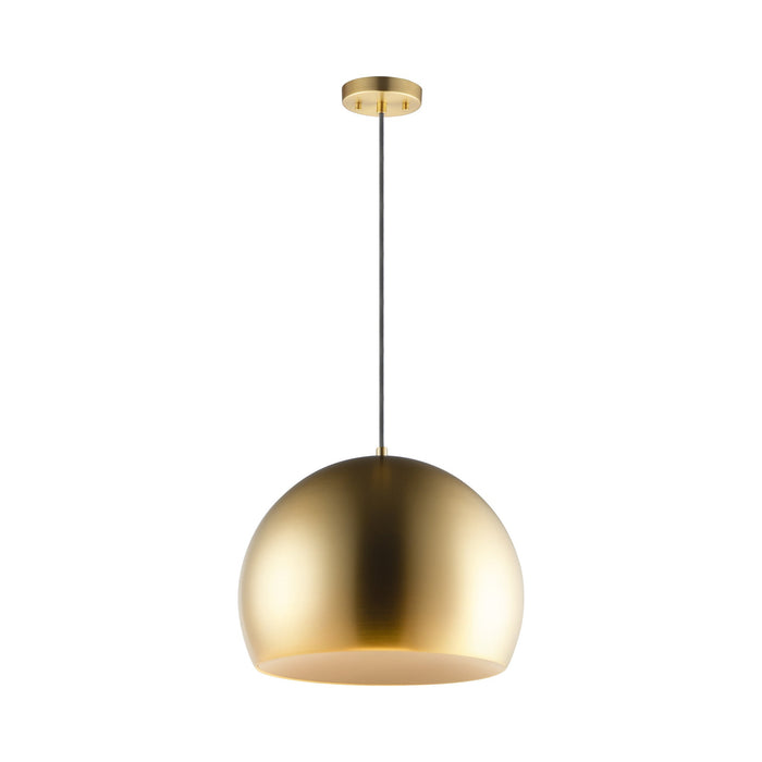 Palla LED Pendant Light in Satin Brass/Coffee (Large).
