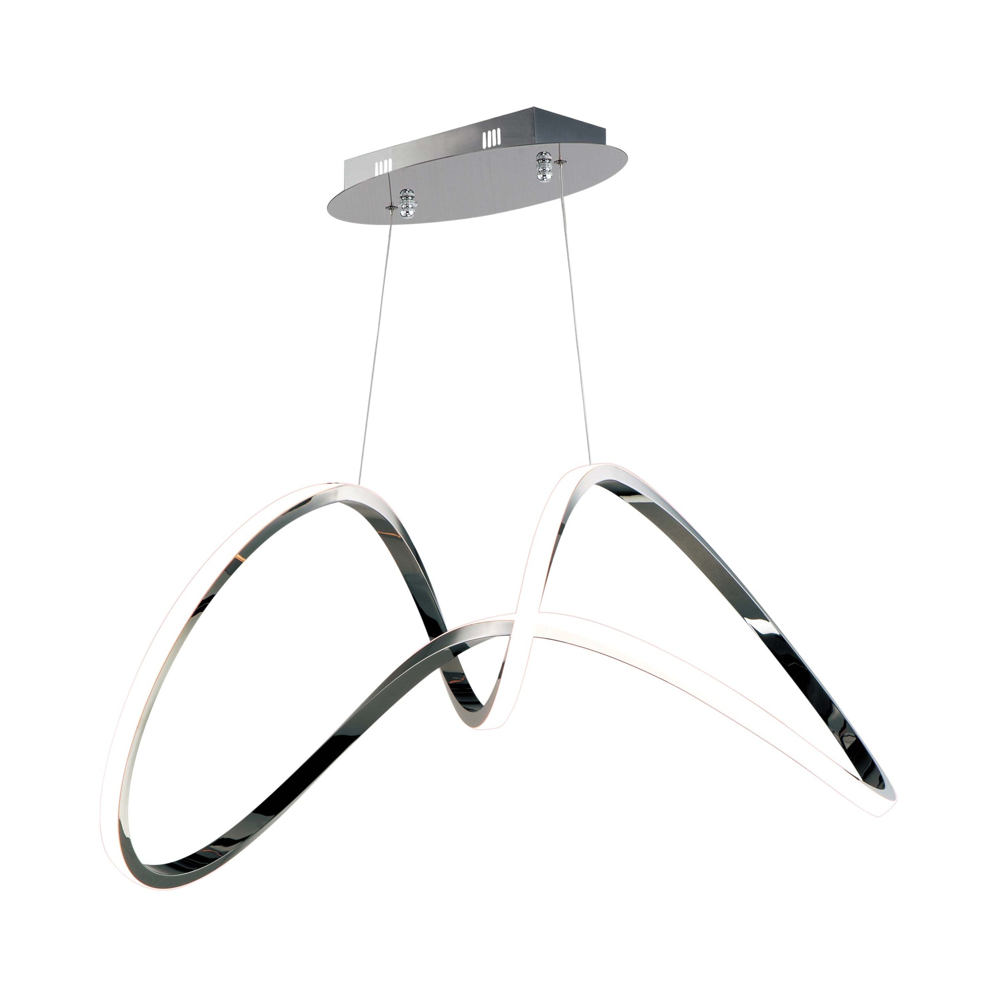Perpetual LED Pendant Light in Black Chrome (37-Inch).