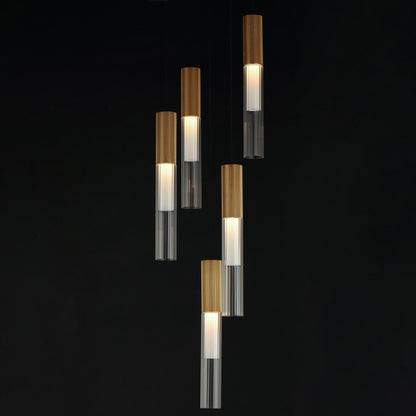 Reeds LED Multi Light Pendant Light in Detail.