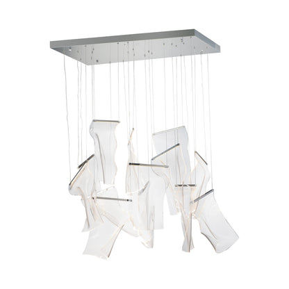 Rinkle LED Linear Pendant Light in Polished Chrome (13-Light).