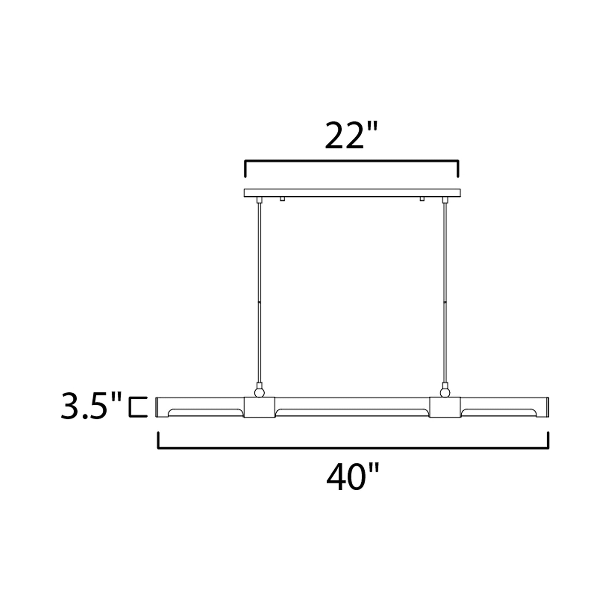 Rollo LED Multi-Light Pendant Light - line drawing.