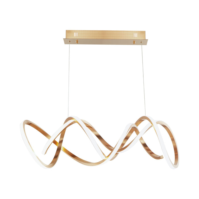 Signature LED Pendant Light in Brushed Champagne.