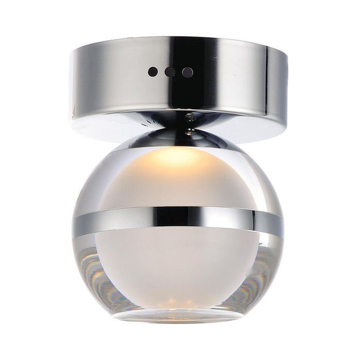 Swank LED Ceiling / Wall Light in Polished Chrome.