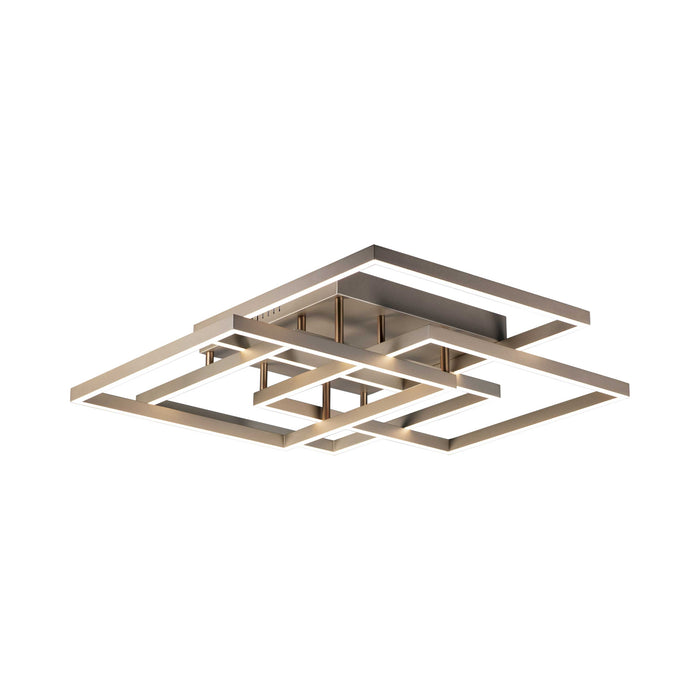 Traverse LED Flush Mount Ceiling Light in Champagne (31-Inch).