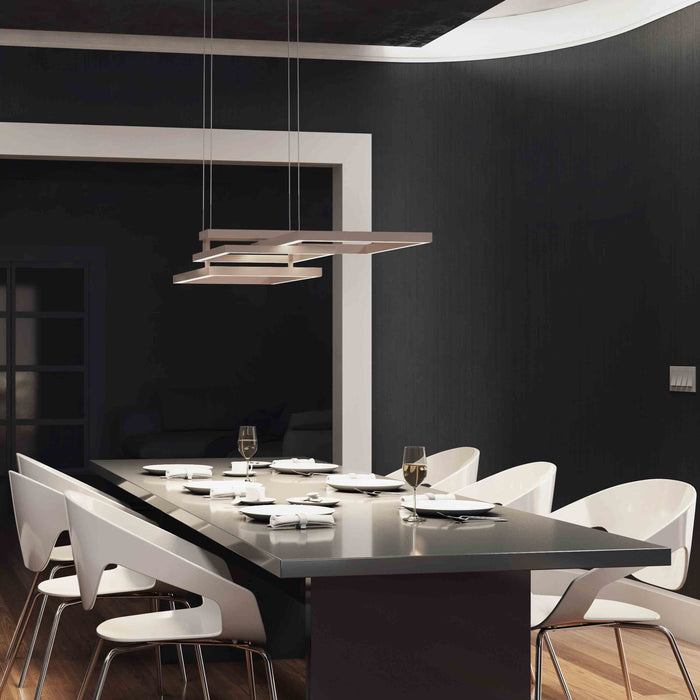 Traverse LED Pendant Light in dining room.