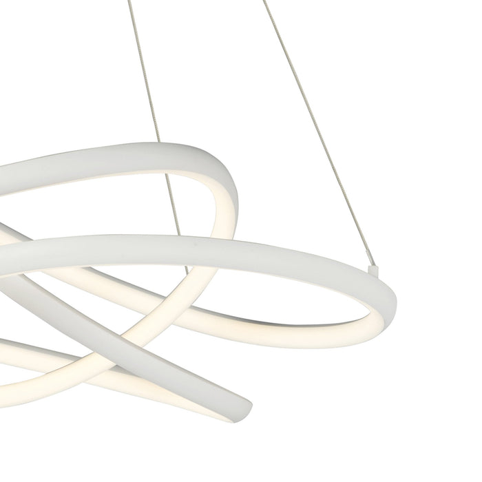 Twisted LED Pendant Light in Detail.