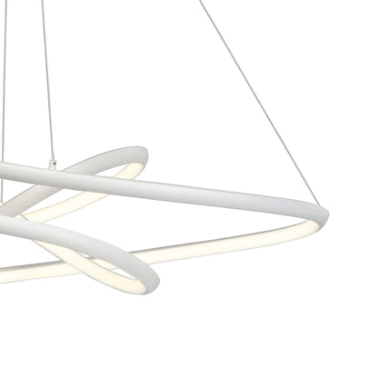 Twisted LED Pendant Light in Detail.