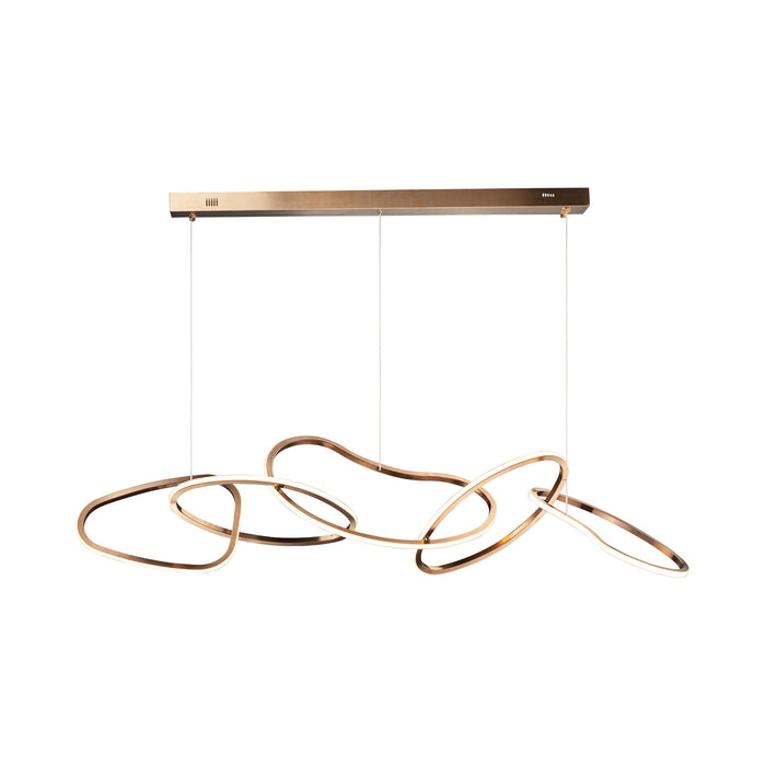 Unity LED Linear Pendant Light in Brushed Champagne.