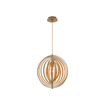 Abruzzo Pendant Light in Wood (Small).