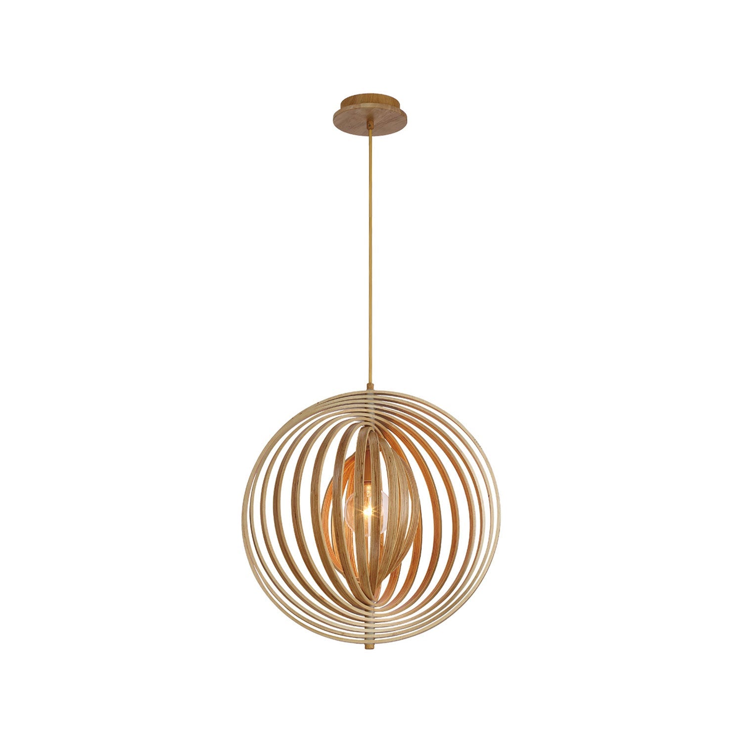 Abruzzo Pendant Light in Wood (Medium).
