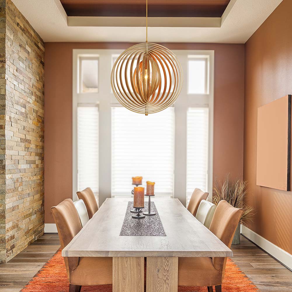 Abruzzo Pendant Light in dining room.