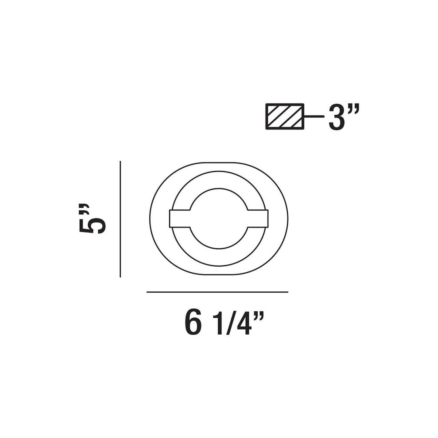 Balewood LED Bath Wall Light - line drawing.