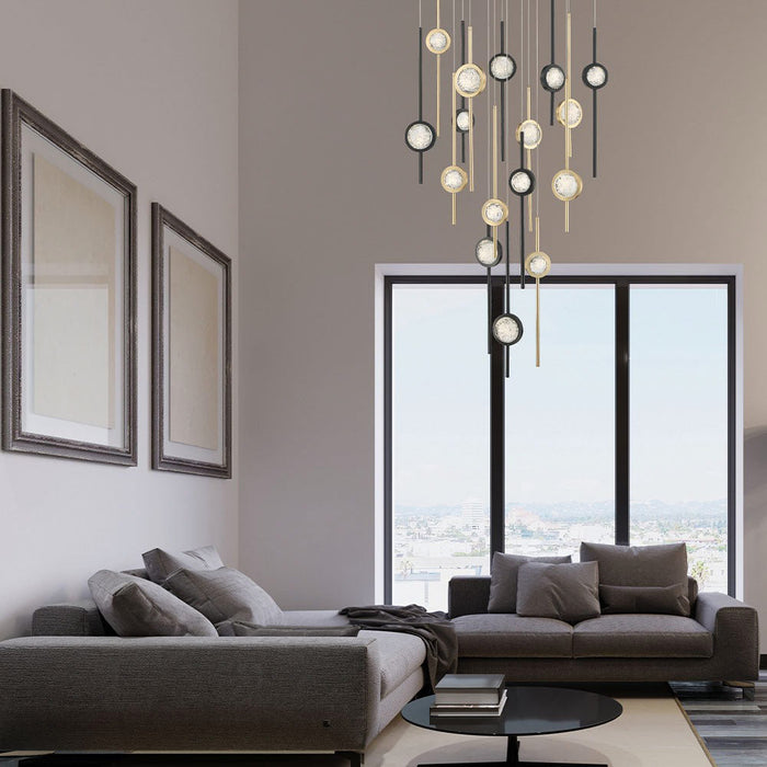 Barletta LED Multi Light Pendant Light in living room.