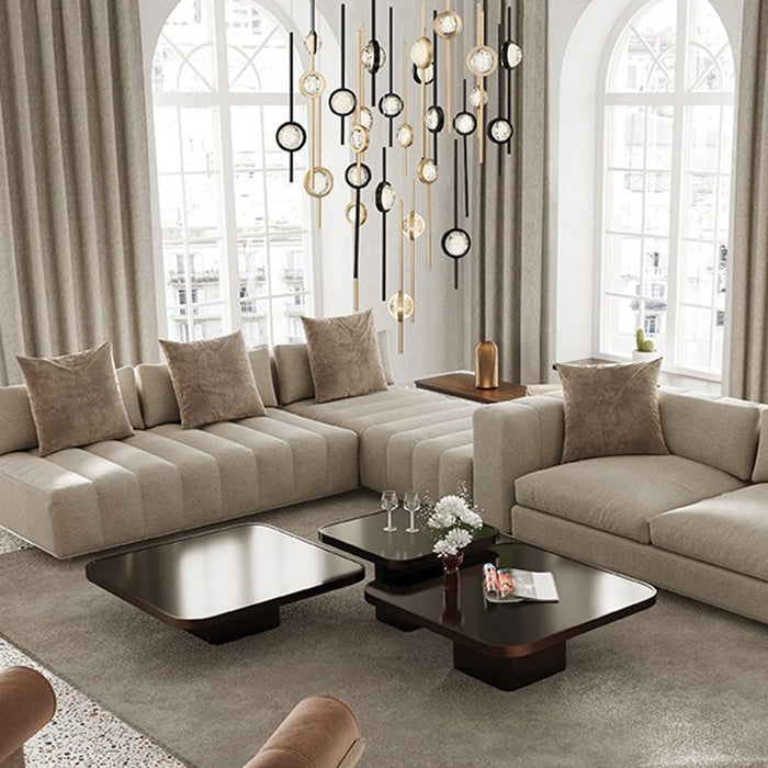 Barletta LED Multi Light Pendant Light in living room.