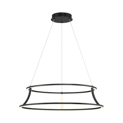 Cadoux LED Chandelier in Matte Black (Large).