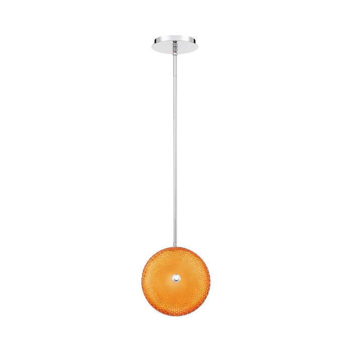 Caledonia LED Pendant Light in Orange (Small).
