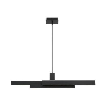 Cameno LED Linear Pendant Light in Matte Black (Medium).