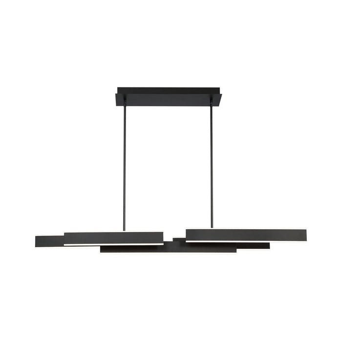 Cameno LED Linear Pendant Light in Matte Black (Large).
