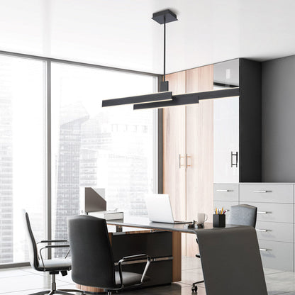 Cameno LED Linear Pendant Light in living room.