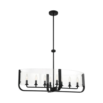 Campisi Oval Chandelier in Black.