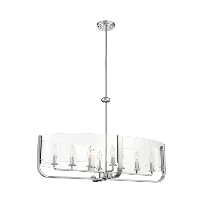 Campisi Oval Chandelier in Chrome.