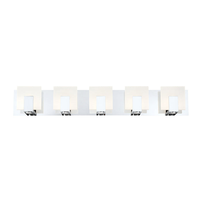 Canmore LED Vanity Wall Light in Chrome (5-Light).