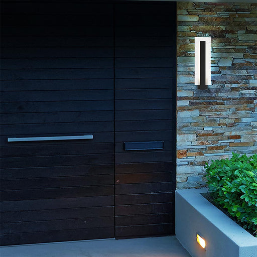 Carta Outdoor LED Wall Light in Outside Area. 