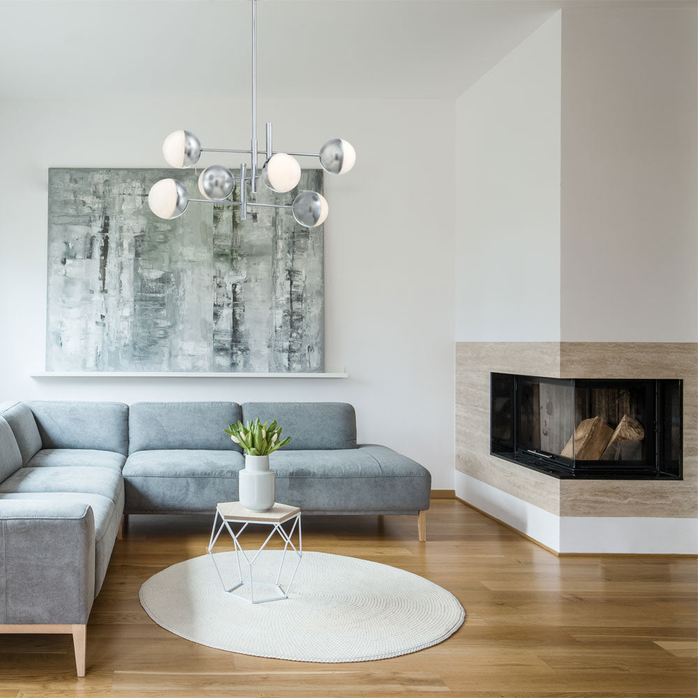 Fairmount LED Chandelier in living room.