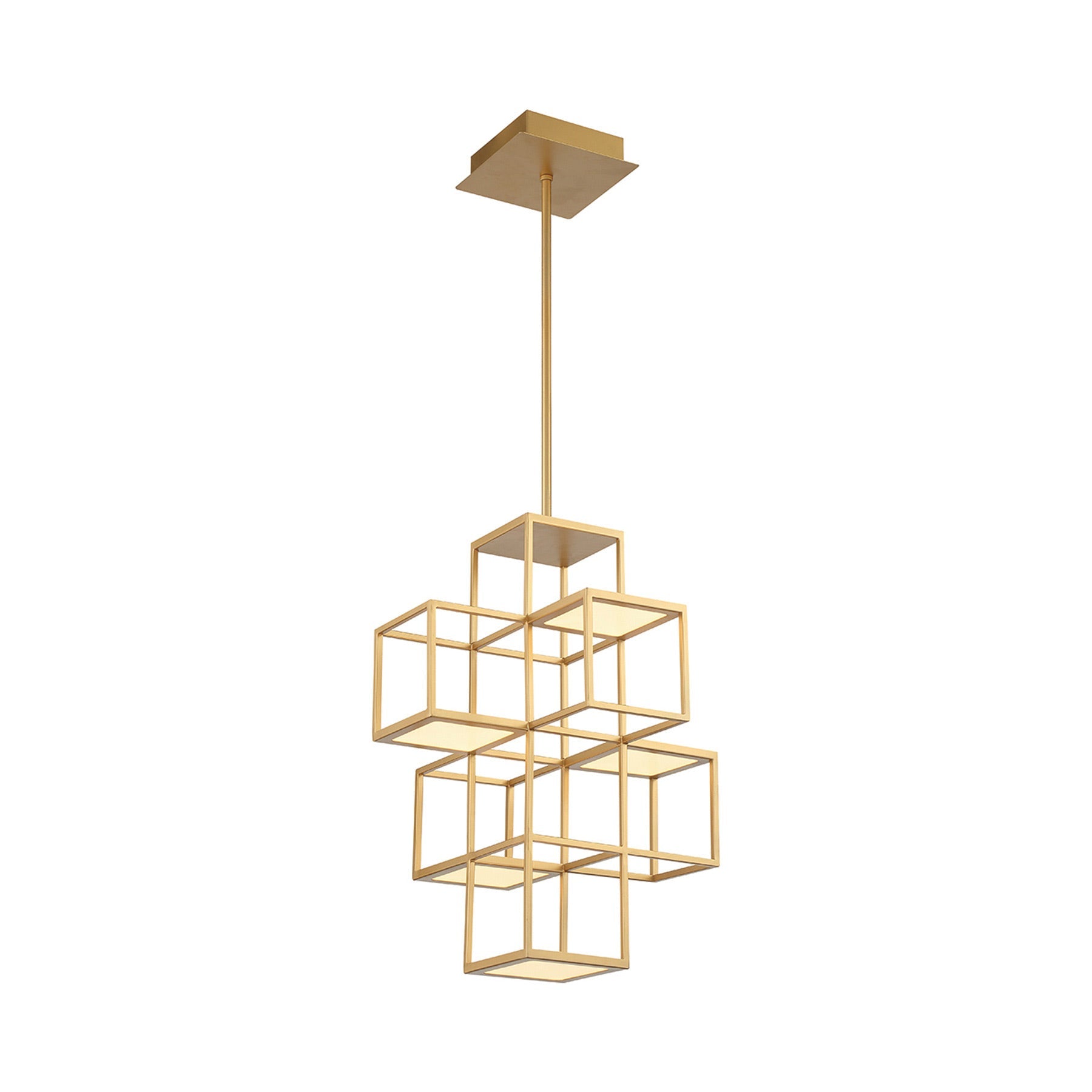 Ferro LED Pendant Light in Gold.